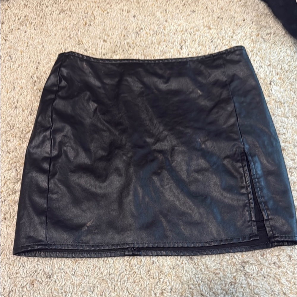 Black Leather Skirt